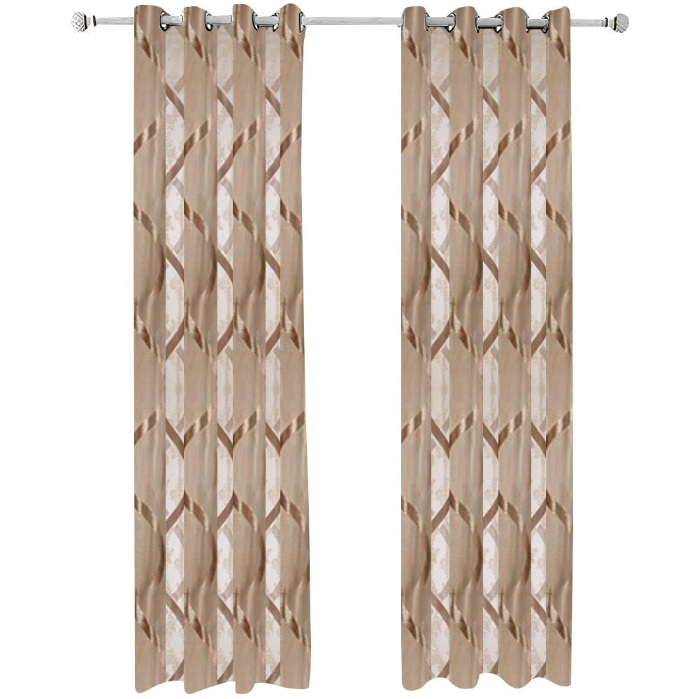 Anyhouz 300cm Curtains Brown Modern Luxury Retro Style Texture for Living Room Bedroom Dining Fashion Decor-Curtains & Drapes-PEROZ Accessories