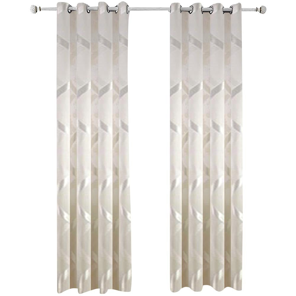 Anyhouz 100cm Curtains Plain White Modern Luxury Retro Style Texture for Living Room Bedroom Dining Fashion Decor-Curtains & Drapes-PEROZ Accessories
