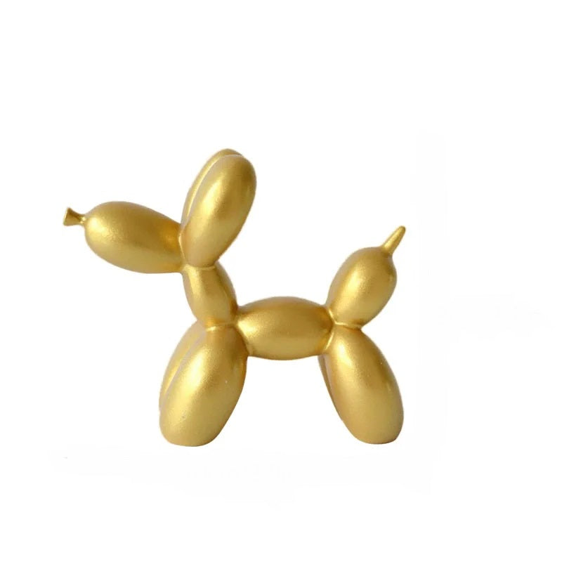 Anyhouz Home Figurine Nordic Balloon Dog Gold Small Resin for Living Room Desktop Decoration Accessories Gifts-Sculptures & Statues-PEROZ Accessories