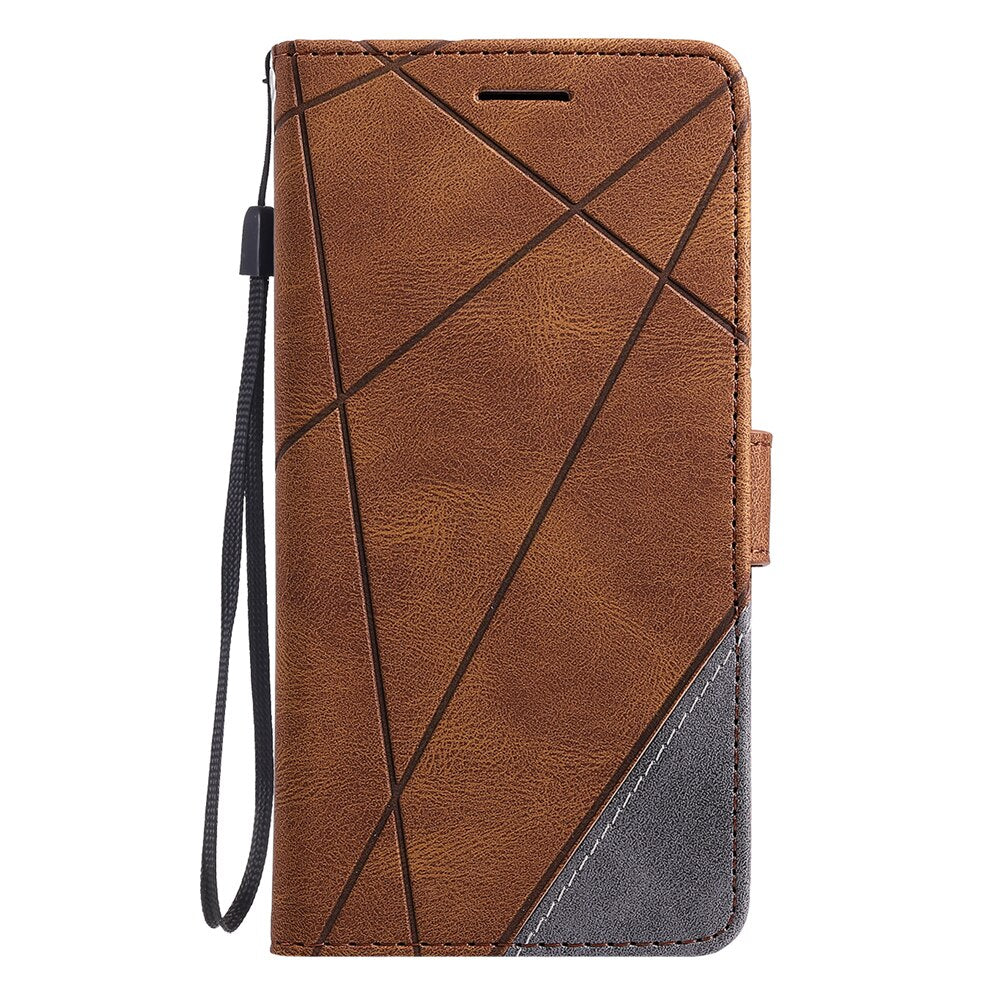 Anymob Samsung Coffee Brown Flip Case Leather Phone Wallet Cover Protection-Mobile Phone Cases-PEROZ Accessories