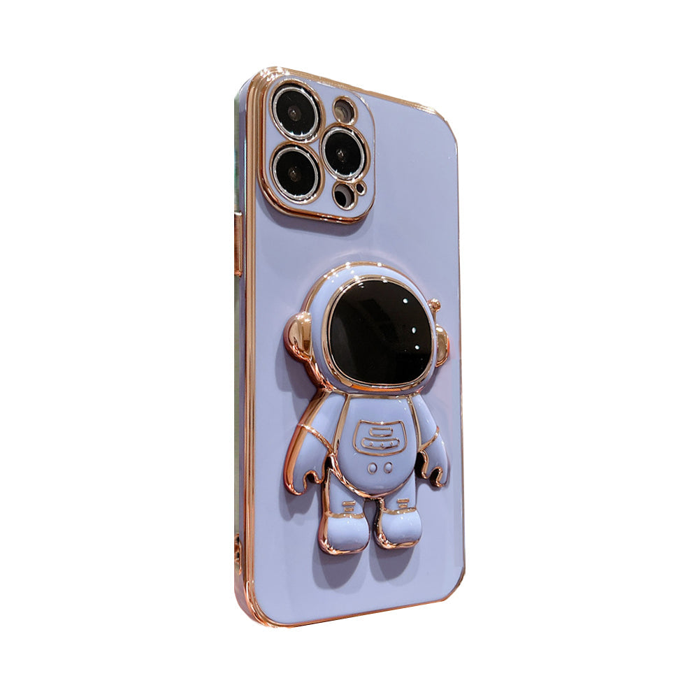 Anymob iPhone Case Dark Purple Universal 6D Astronaut Foldable Holder Phone Cover-PEROZ Accessories