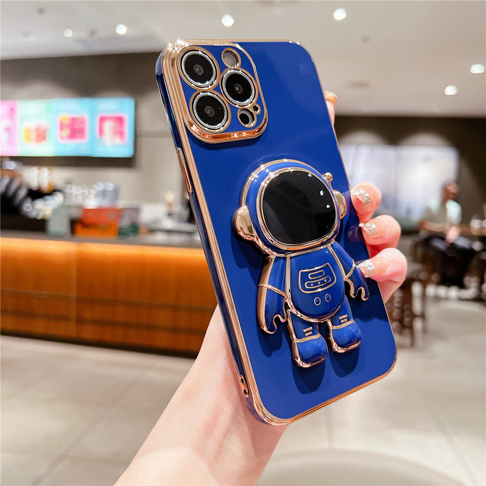 Anymob iPhone Case Blue Universal 6D Astronaut Foldable Holder Phone Cover-PEROZ Accessories
