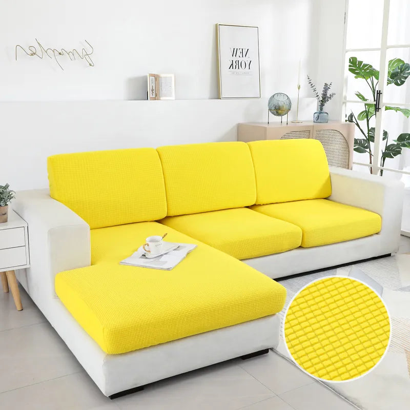 Anyhouz Sofa Cover Yellow Polyester Thick Stretchable Cushion For Living Room 1Pc Enlarge Size 60-90cm-Slipcovers-PEROZ Accessories