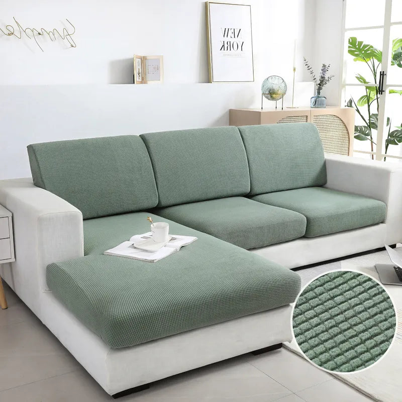 Anyhouz Sofa Cover Cypress Green Polyester Thick Stretchable Cushion For Living Room 1Pc Normal Size 95-120cm-Slipcovers-PEROZ Accessories