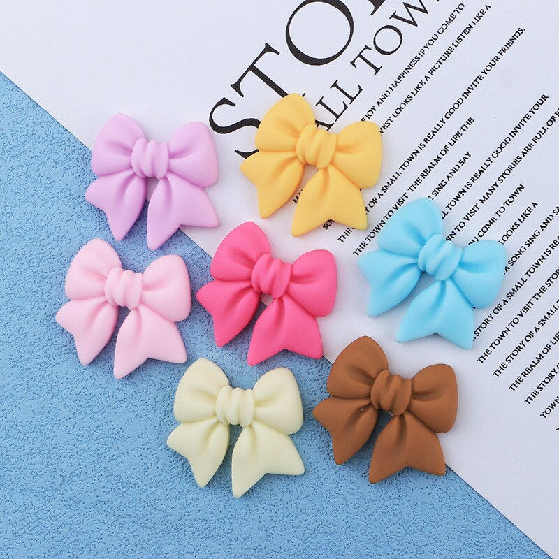 Anykidz 6pcs Bow Design Shoe Charm Accessories Jeans Clogs Pendant Pin Designer Ornament Jibbitz for Crocs-Shoe Charms-PEROZ Accessories