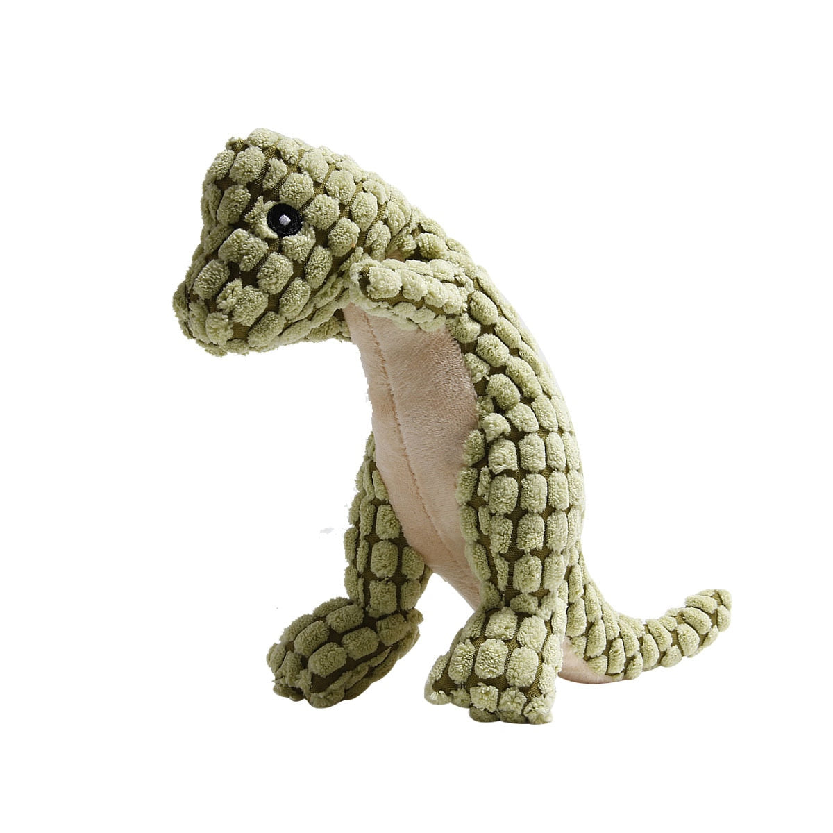 AnyWags Dog Toy Green Dinosaur Squeaky Plush Interactive Chew Boredom Buster Stuffing Pet Supplies-Pet Toys-PEROZ Accessories