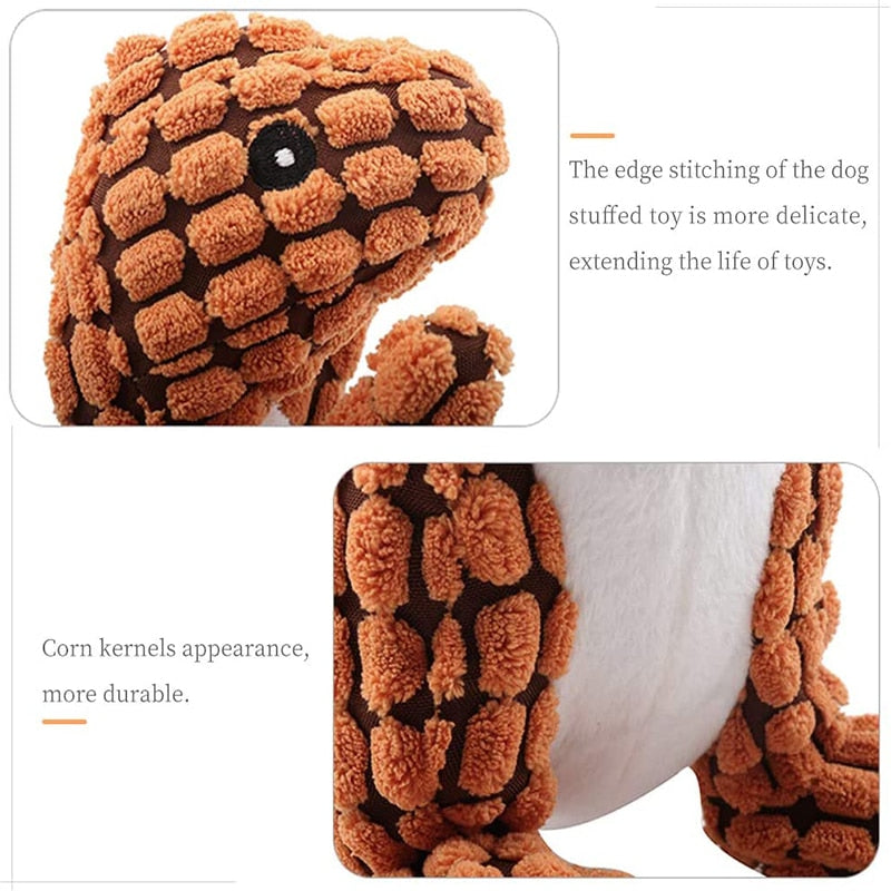 AnyWags Dog Toy Green Dinosaur Squeaky Plush Interactive Chew Boredom Buster Stuffing Pet Supplies-Pet Toys-PEROZ Accessories