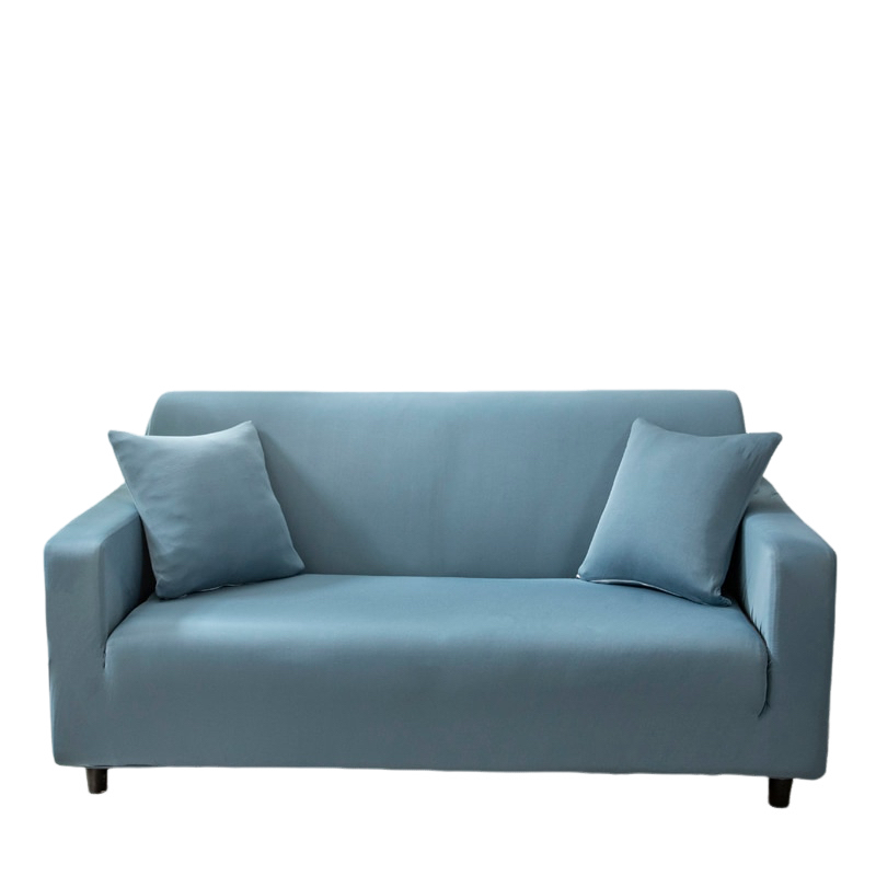 Anyhouz 4 Seater Sofa Cover Plain Grey Blue Style and Protection For Living Room Sofa Chair Elastic Stretchable Slipcover-Slipcovers-PEROZ Accessories