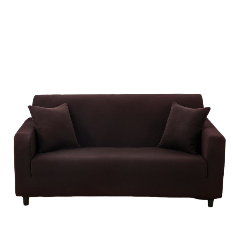 Anyhouz 4 Seater Sofa Cover Plain Coffee Style and Protection For Living Room Sofa Chair Elastic Stretchable Slipcover-Slipcovers-PEROZ Accessories