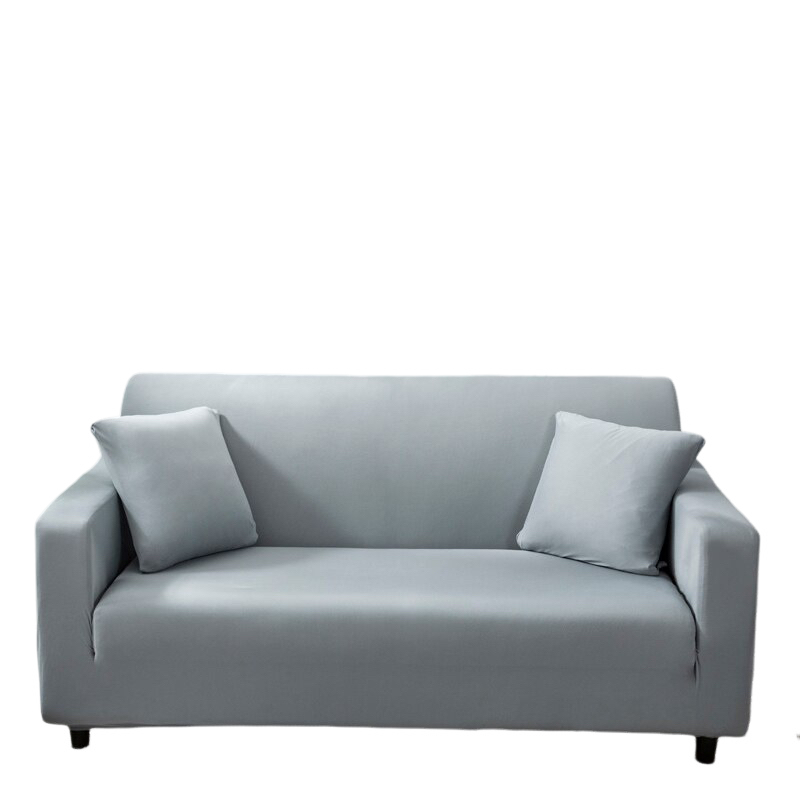 Anyhouz 4 Seater Sofa Cover Plain Ash Grey Style and Protection For Living Room Sofa Chair Elastic Stretchable Slipcover-Slipcovers-PEROZ Accessories