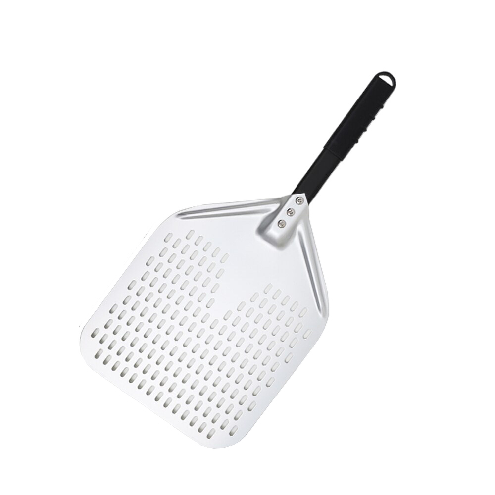 Anygleam Pizza Shovel 35 cm X 64cm Silver for Perforated Peel with Metal Handle Oven Turning Baking Accessory-Spatula and Shovel-PEROZ Accessories