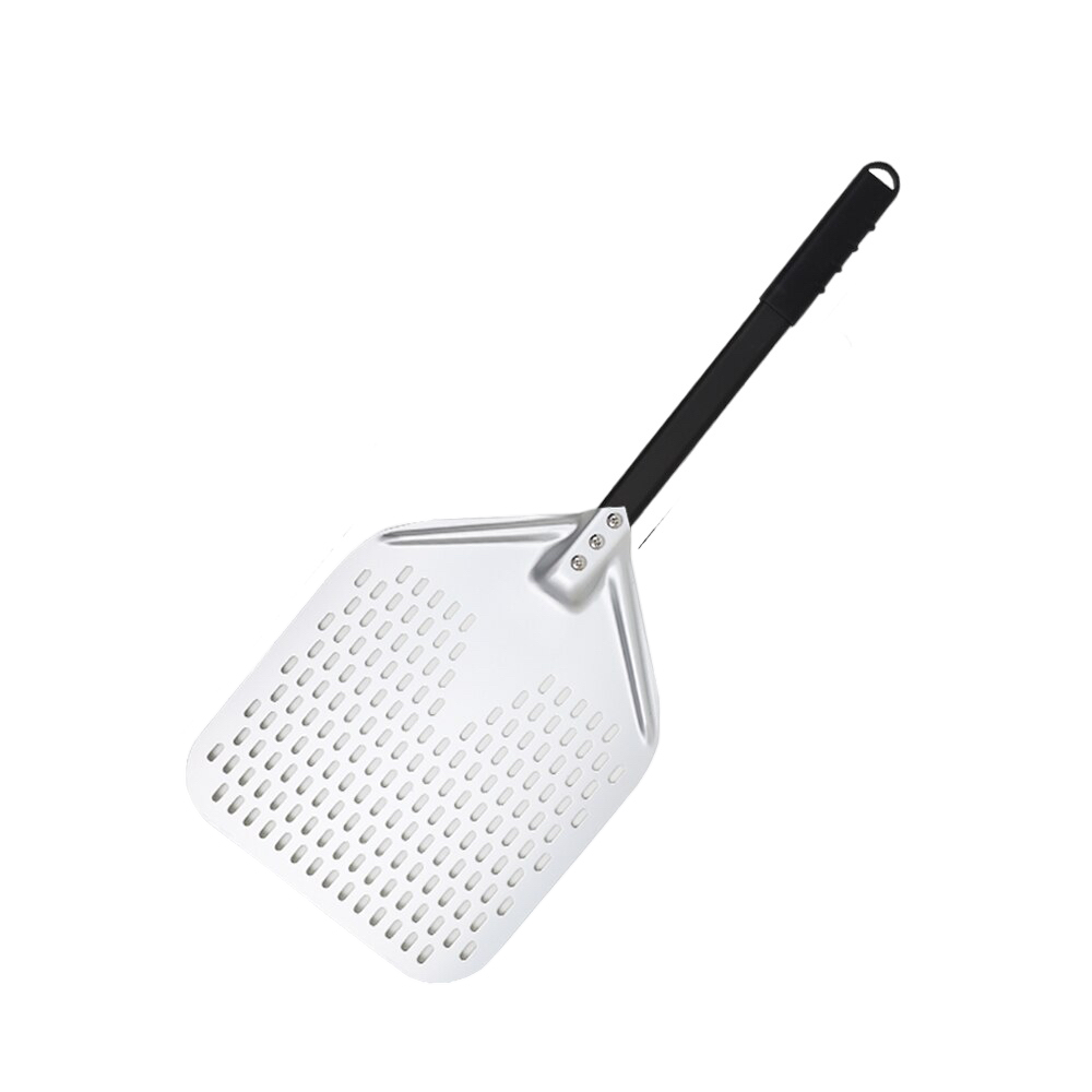 Anygleam Pizza Shovel 30 cm x 70cm Silver for Perforated Peel with Metal Handle Oven Turning Baking Accessory-Spatula and Shovel-PEROZ Accessories