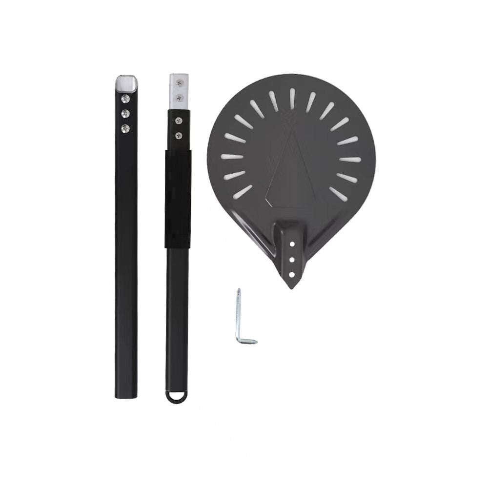Anygleam Pizza Shovel 100cm Silver for Perforated Peel with Metal Handle Oven Turning Baking Accessory-Spatula and Shovel-PEROZ Accessories