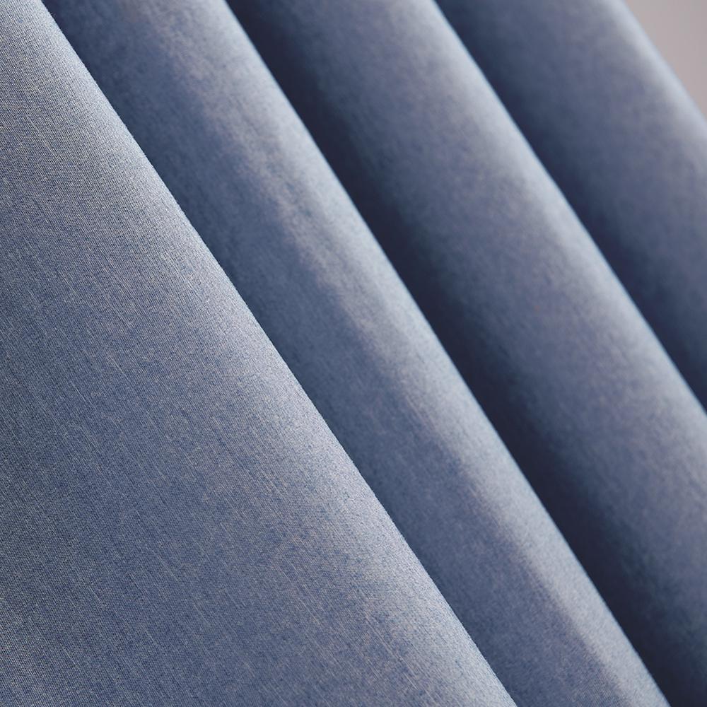 Anyhouz Curtains 100cm Yale Blue Premium Plain Design Window Drape Curtains for Beedroom Living Room-Curtains & Drapes-PEROZ Accessories