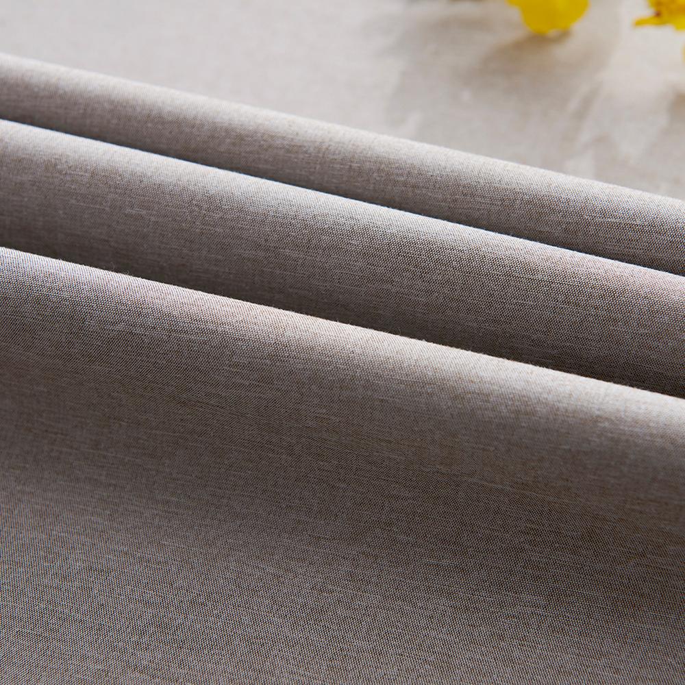 Anyhouz Curtains 100cm Brown Premium Plain Design Window Drape Curtains for Beedroom Living Room-Curtains & Drapes-PEROZ Accessories