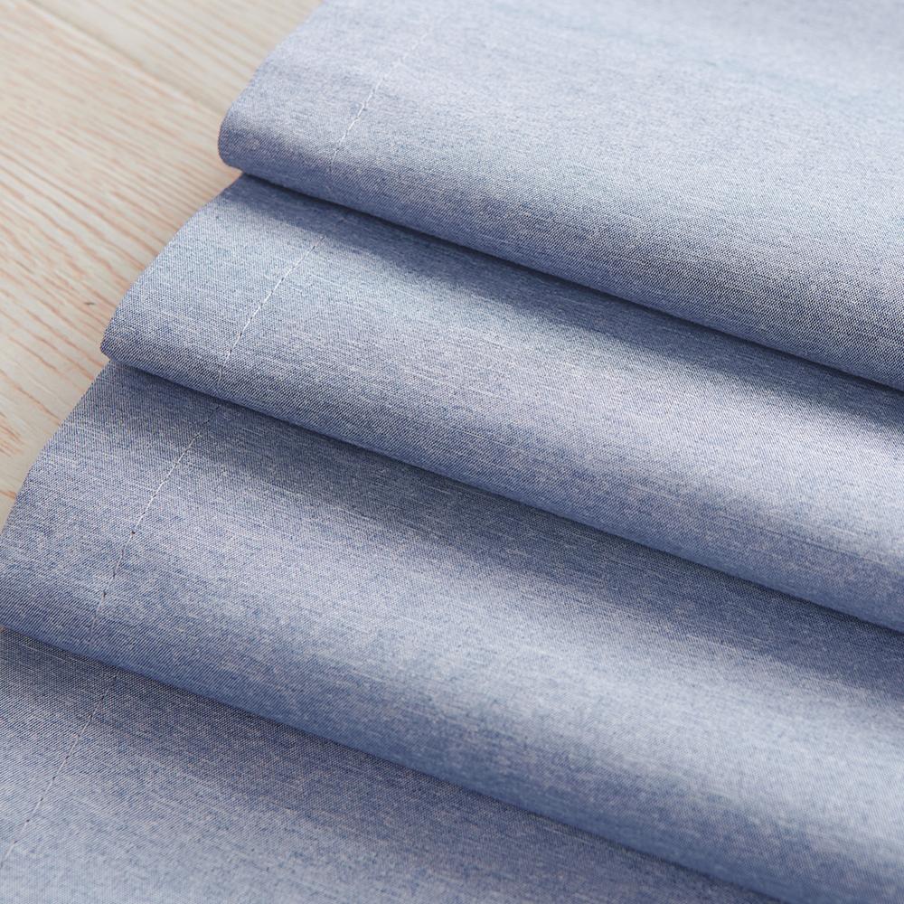 Anyhouz Curtains 100cm Yale Blue Premium Plain Design Window Drape Curtains for Beedroom Living Room-Curtains & Drapes-PEROZ Accessories