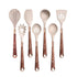 Anygleam Kitchen Utensils Non-stick Brown 7 Set Gold Plated Handle with Support Point Cooking Tool Accessories Heat Resistant Kitchenware-Spatula and Shovel-PEROZ Accessories