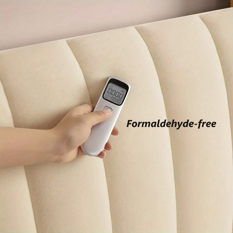 Anyhouz Headboard Cover Off White Short Plush Super Soft Smooth Quilted Velvet Bed Back Dust Protector Cover 180x70cm-Bed Headboard-PEROZ Accessories