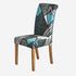 Anyhouz Chair Cover Sky Blue Linear and Shapes Design with Anti-Dirt and Elastic Material for Dining Room Kitchen Wedding Hotel Banquet Restaurant-Chair Cover-PEROZ Accessories