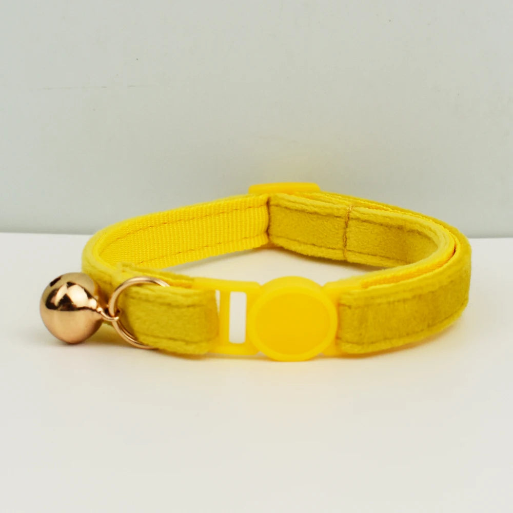 AnyWags Cat Collar Yellow Large with Safety Buckle, Bell, and Durable Strap Stylish and Comfortable Pet Accessory-Cat Supplies-PEROZ Accessories