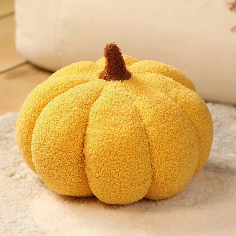 Anyhouz Throw Pillows Yellow Lamb Fleece Pumpkin Plush Toys for Home Decor Throw Pillow Living Room Bedroom 20cm-Sleeping Pillow-PEROZ Accessories