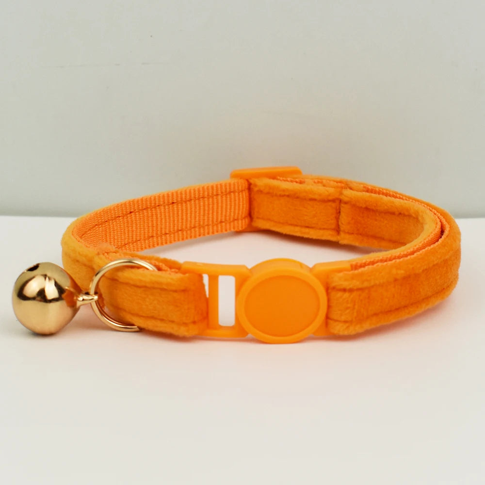 AnyWags Cat Collar Orange Small with Safety Buckle, Bell, and Durable Strap Stylish and Comfortable Pet Accessory-Cat Supplies-PEROZ Accessories