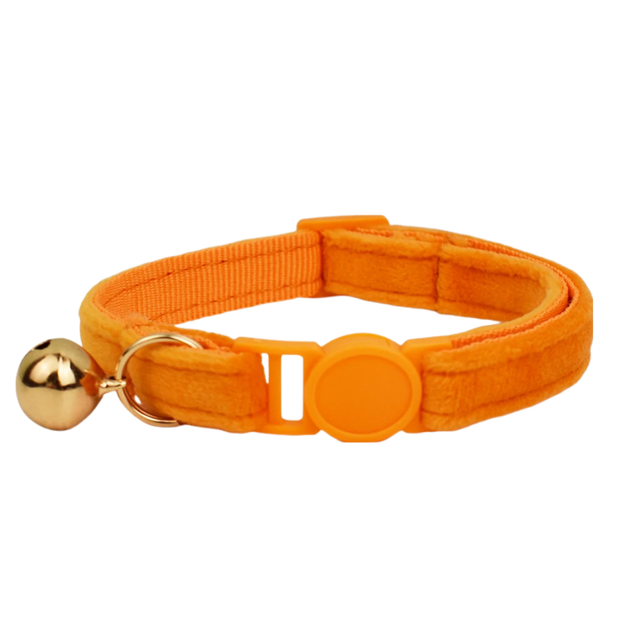 AnyWags Cat Collar Orange Small with Safety Buckle, Bell, and Durable Strap Stylish and Comfortable Pet Accessory-Cat Supplies-PEROZ Accessories