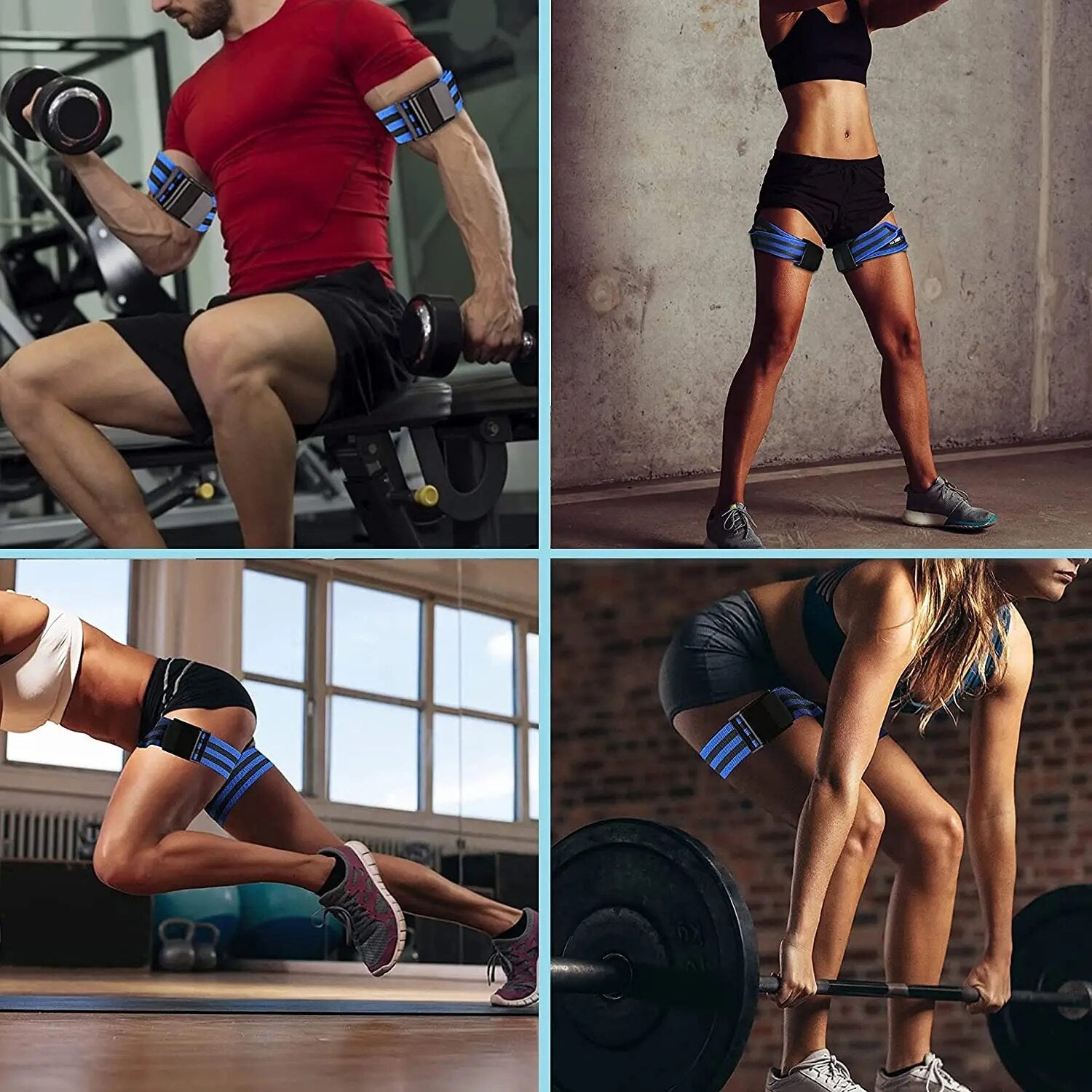 Anyfit Resistance Band Red 2 Pcs 5cm Leg Fitness Bands Weight Bodybuilding Arm Leg Wraps Fast Muscle Growth Gym Equipment-Exercise & Fitness-PEROZ Accessories