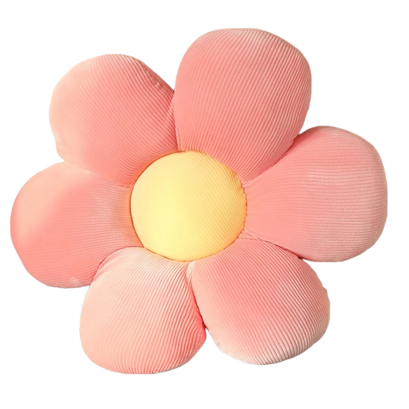 Anyhouz Plush Pillow Pink Flower Shape Stuffed Soft Pillow Seat Cushion Room Decor 50-55cm-Pillow-PEROZ Accessories