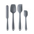 Anygleam Silicone Grey Seamless Mixing Spatula 4 Set Kitchen Accessories Baking Utensil Kit Bread Cake Mixing Tools Cooking Scraper Heat Resistant-Spatula and Shovel-PEROZ Accessories