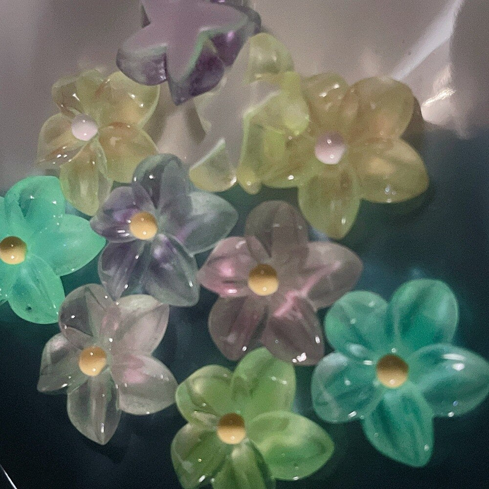 Anykidz 5pcs Crystal Flower Design Shoe Charm Accessories Jeans Clogs Pendant Pin Designer Ornament Jibbitz for Crocs-Shoe Charms-PEROZ Accessories