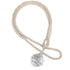 Anyhouz Curtain Tie Beige Crystal Curtain Tieback Weave Cord Beaded Hanging Curtain Holder Buckle Rope Tie-Curtain Tie-PEROZ Accessories
