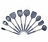 Anygleam Kitchen Utensils Non-stick Grey/ Silver 10 Set Cooking Tool Accessories Heat Resistant Kitchenware-Spatula and Shovel-PEROZ Accessories