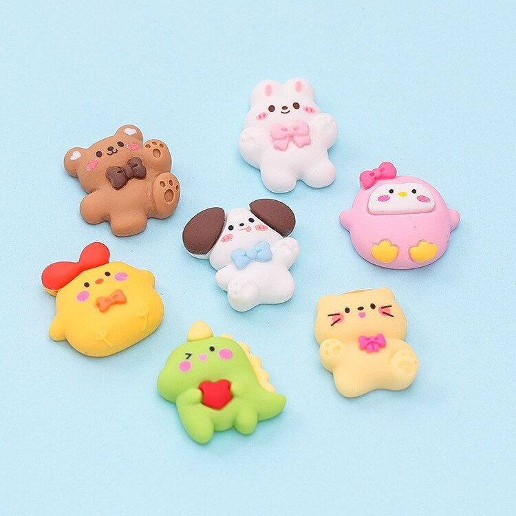 Anykidz 7pcs Standing Little Animal Accessories Jeans Clogs Pendant Pin Designer Ornament Jibbitz for Crocs-Shoe Charms-PEROZ Accessories