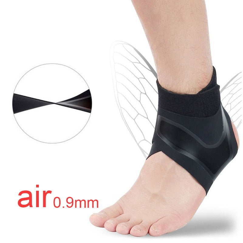 Anyfit Resistance Band Black 1Pc Right Medium Sport Ankle Support Brace Elastic High Protect Guard Safety Running Basketball Wrap Bandage-Exercise & Fitness-PEROZ Accessories