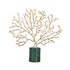 Anyhouz 25cm Tree Snowflake Tabletop Home Decor Modern Art Living Room Display House Decorative Crafts Metal Ornaments with Marble Base-Tabletop Decor-PEROZ Accessories