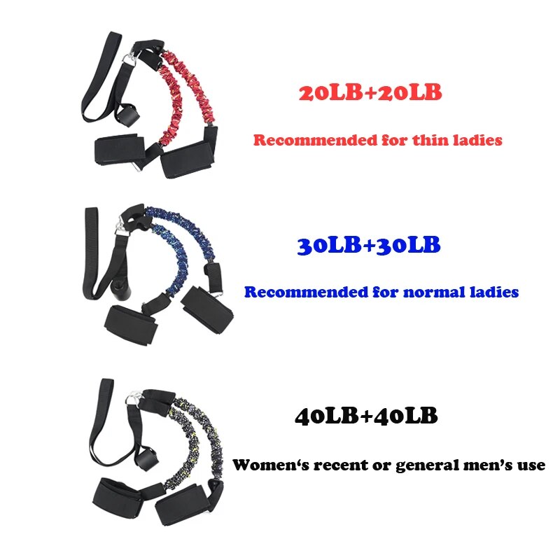 Anyfit Resistance Band Black Booty Training Ankle Kickback Strap Set Leg Hip Power Workout Pull Rope Gym-Exercise & Fitness-PEROZ Accessories