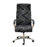 Anyhouz Office Chair Cover Black Dark Gray Pattern Large Non-Slip Rotating Seat Case Universal Armrest Chair Protector-Chair Cover-PEROZ Accessories