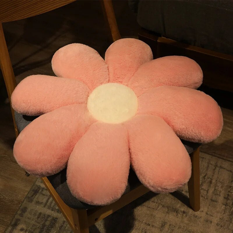 Anyhouz Plush Pillow Light Pink Flower Shape Stuffed Soft Pillow Seat Cushion Room Decor 50cm-Pillow-PEROZ Accessories