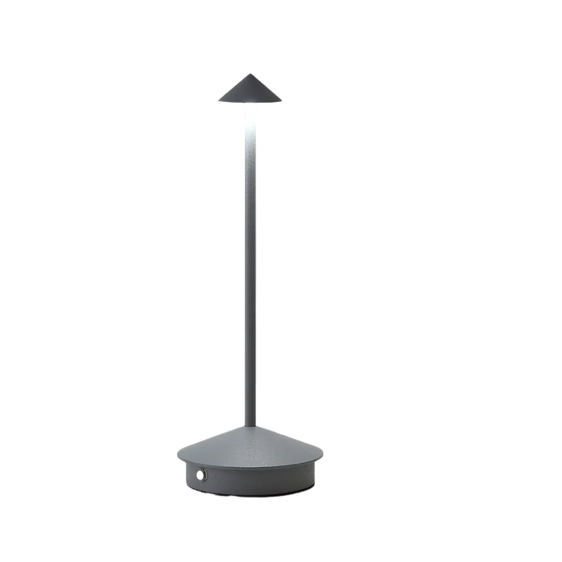 Anyhouz Hotel Lightning Lamp Silver Type-C Rechargeable Table Lamp Creative Dining Touch Led Decorative Lamp-Table Lamps-PEROZ Accessories
