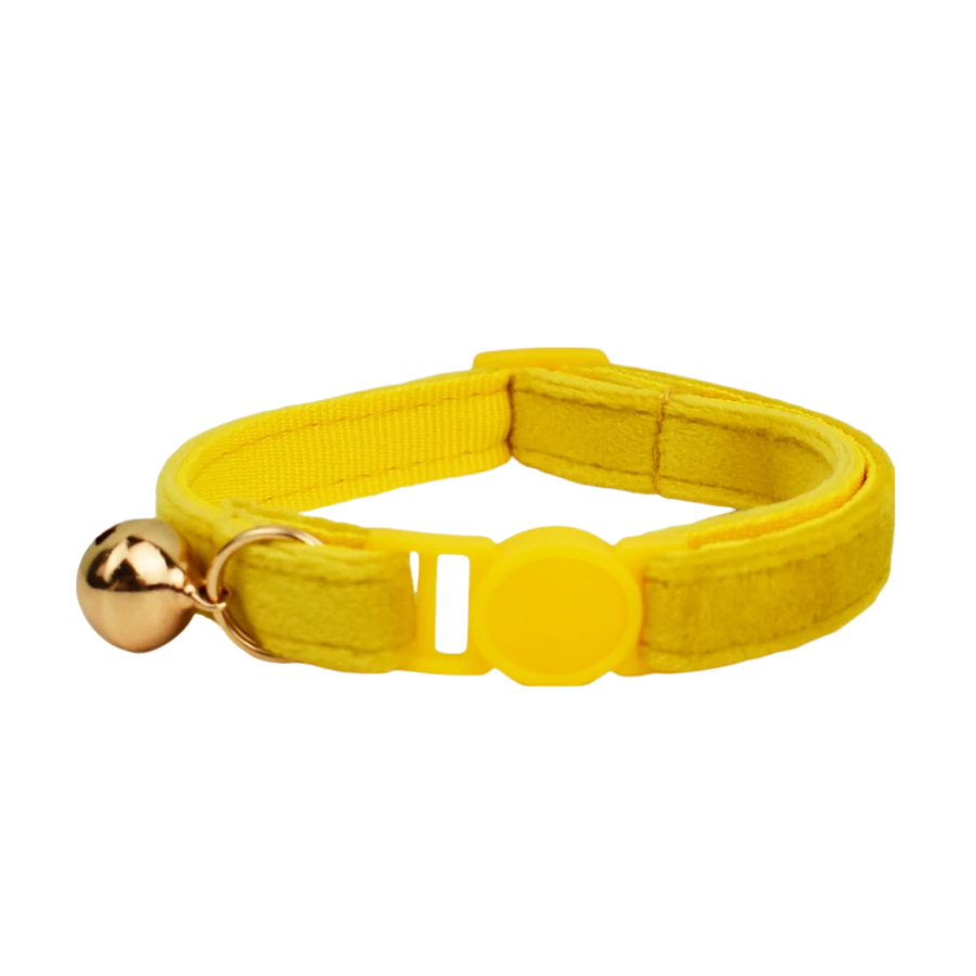 AnyWags Cat Collar Yellow Small with Safety Buckle, Bell, and Durable Strap Stylish and Comfortable Pet Accessory-Cat Supplies-PEROZ Accessories