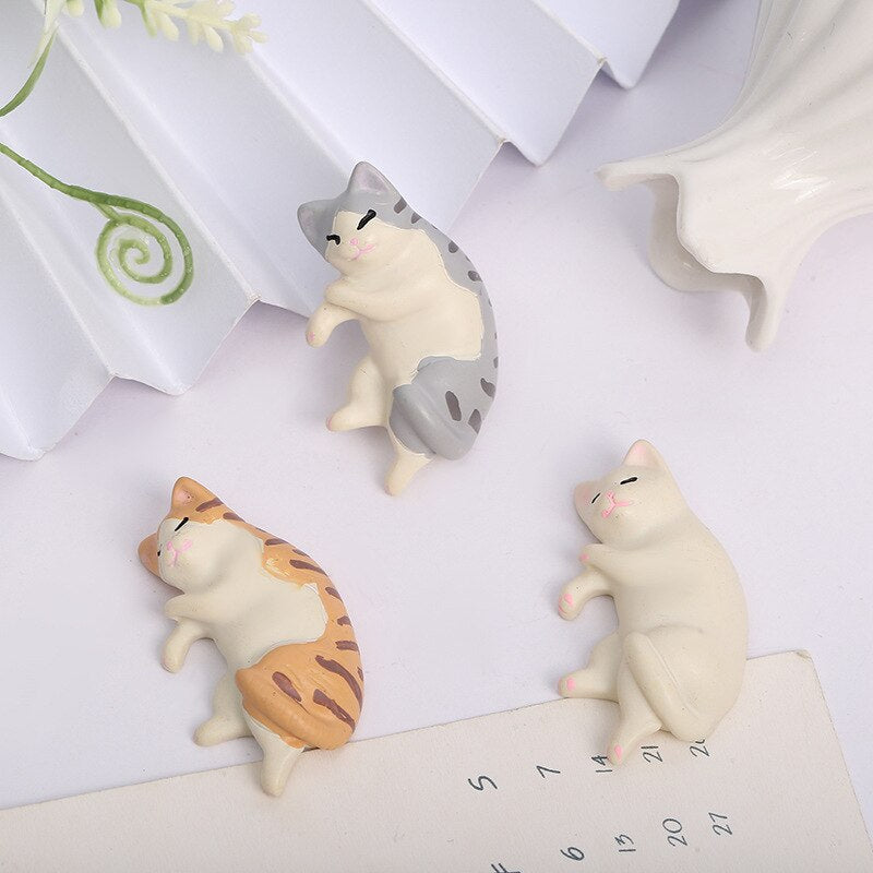 Anykidz 6pcs Sleeping Cat Design Shoe Charm Accessories Jeans Clogs Pendant Pin Designer Ornament Jibbitz for Crocs-Shoe Charms-PEROZ Accessories
