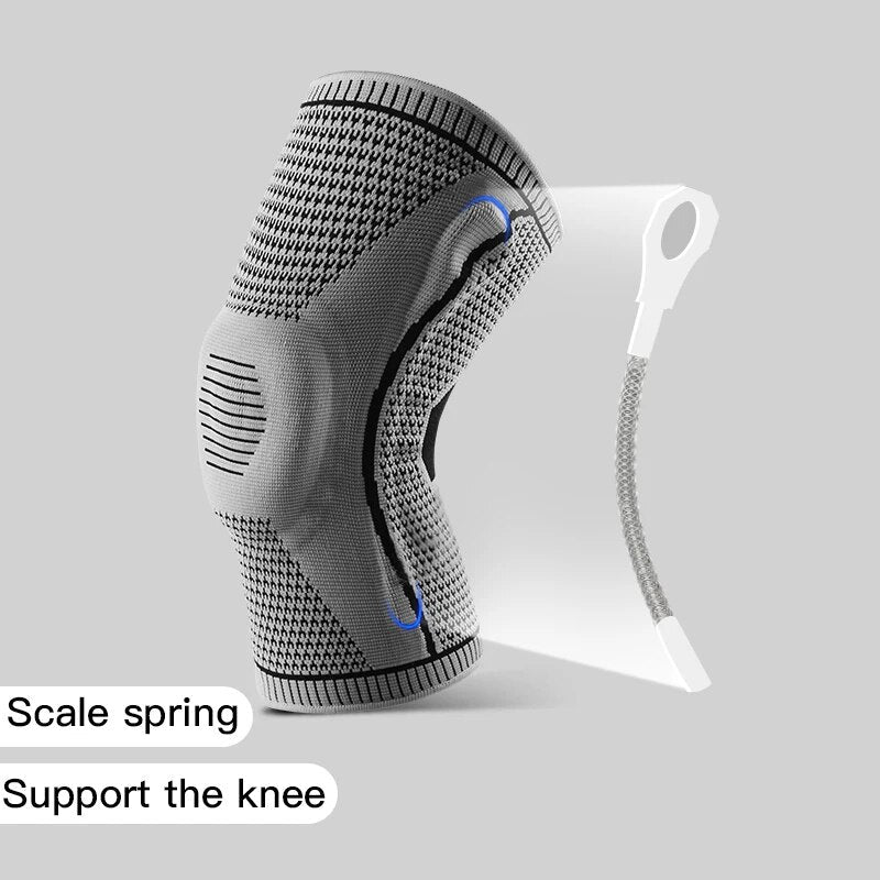 Anyfit Blue Kneepad 1 Pc Medium Brace Strap Silicone Full Knee Brace Strap Support Strong Meniscus Compression Protection Sport Kneepads for Running-Exercise & Fitness-PEROZ Accessories