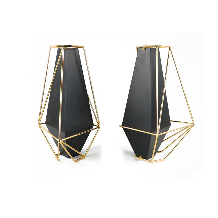 Anyhouz 39cm Gold Black Luxury Tabletop Home Decor Modern Art Living Room Display House Decorative Crafts Metal Ornaments-Ornaments-PEROZ Accessories