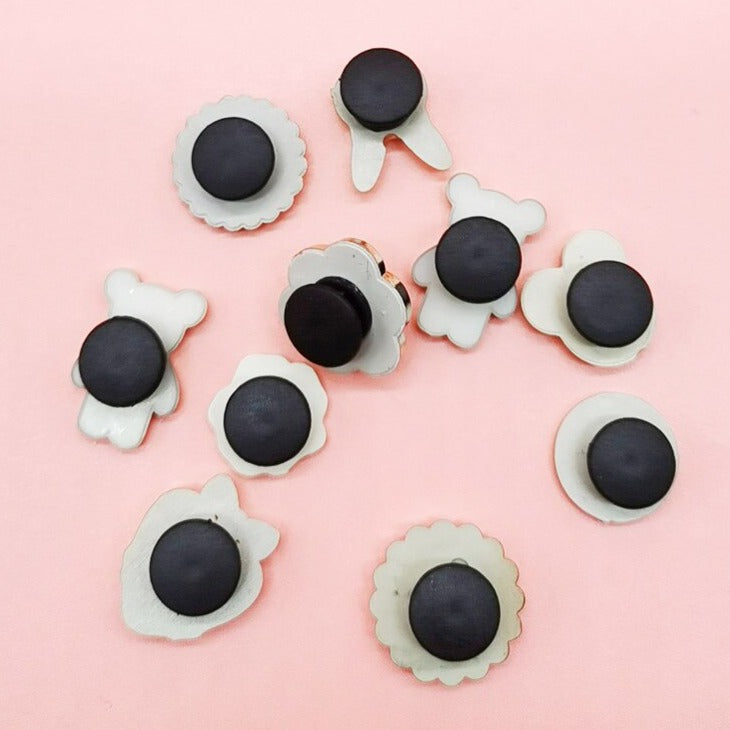 Anykidz 10pcs Random Color Resin Rhinestone Shoe Charm Accessories Jeans Clogs Pendants Designer Ornament Jibbitz for Crocs-Shoe Charms-PEROZ Accessories