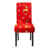 Anyhouz Chair Cover Red with Xmas Gold Icon Design with Anti-Dirt and Elastic Material for Dining Room Kitchen Wedding Hotel Banquet Restaurant-Chair Cover-PEROZ Accessories
