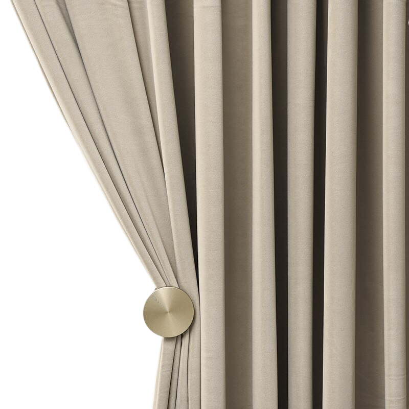 Anyhouz 500cm Beige High Quality Modern Wool Velvet Blackout Curtains for Living Room Bedroom Dining Luxury Window Drape-Curtains & Drapes-PEROZ Accessories