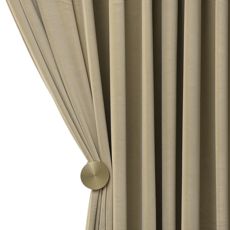 Anyhouz 500cm Khaki High Quality Modern Wool Velvet Blackout Curtains for Living Room Bedroom Dining Luxury Window Drape-Curtains & Drapes-PEROZ Accessories