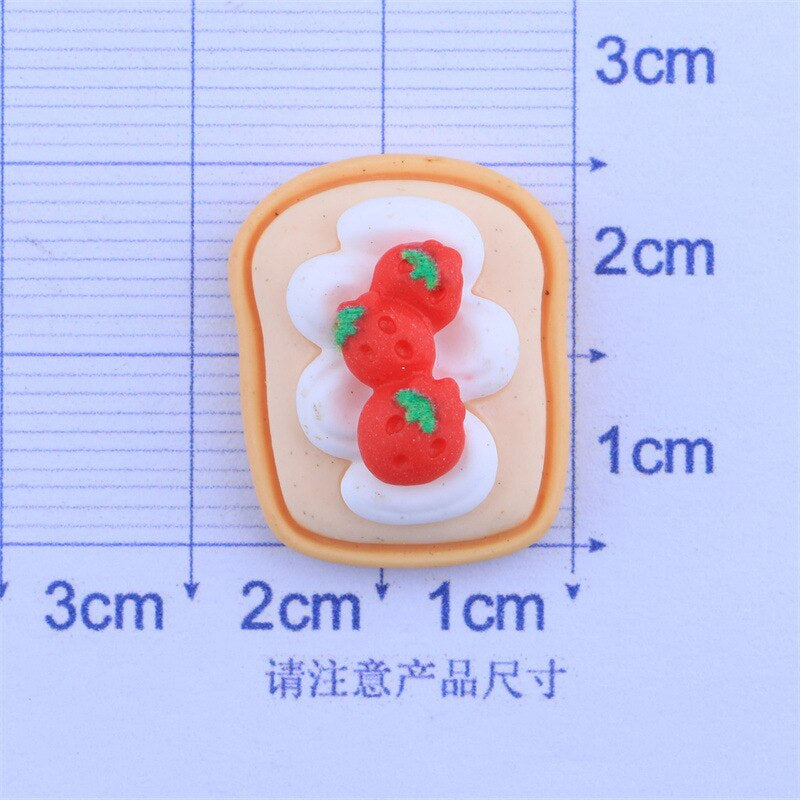 Anykidz 5pcs Breakfast Toast Design Shoe Charm Accessories Jeans Clogs Pendant Pin Designer Ornament Jibbitz for Crocs-Shoe Charms-PEROZ Accessories