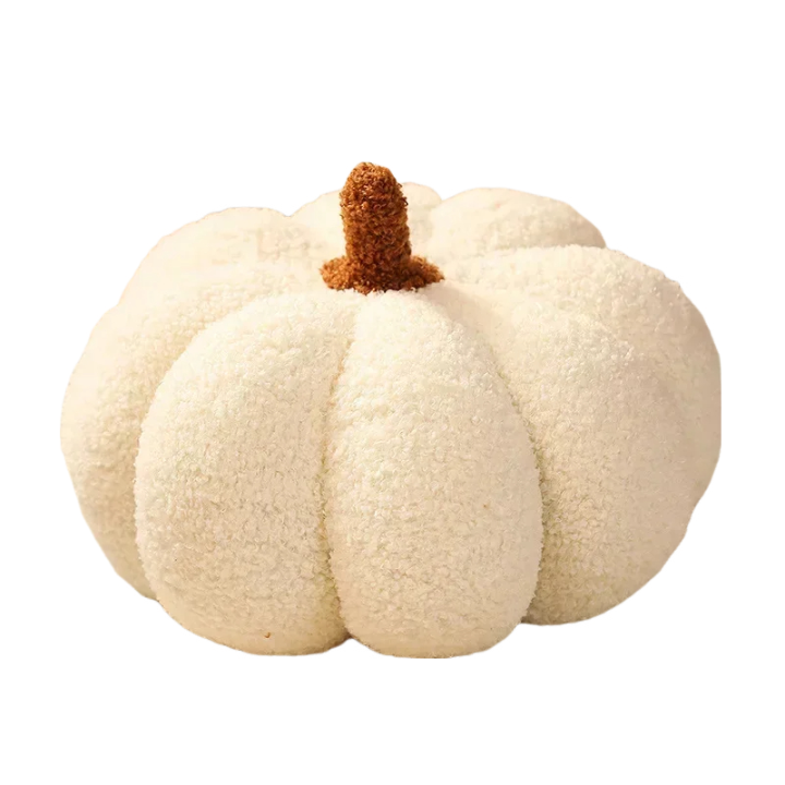 Anyhouz Throw Pillows White Lamb Fleece Pumpkin Plush Toys for Home Decor Throw Pillow Living Room Bedroom 20cm-Sleeping Pillow-PEROZ Accessories